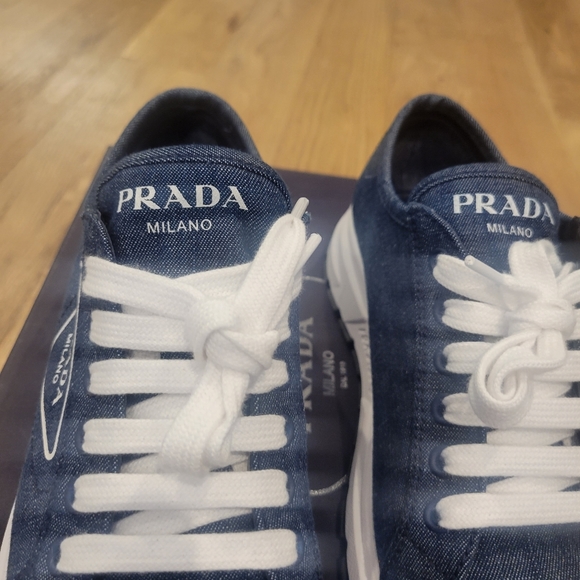 Like new Prada Women's Denim Sneakers - Picture 6 of 10